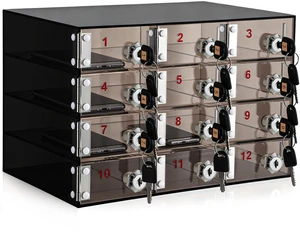Cell Phone Locker Box for Classroom, Back to School, Black, 12 Slots Clear Acrylic Cell Phone Storage Cabinet Bin with Door Locks for Classroom School Students Office Factory Employees Cell Phone Locker Box for Classroom, Back to School, Black, 12 Slots Clear Acrylic Cell Phone Storage Cabinet Bin with Door Locks for Classroom School Students Office Factory Employees