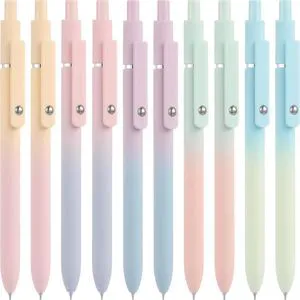 10Pcs Black Ink Gel Pens Cute Pens for Trendy Stuff, Happy Birthday Gift Basket, Aesthetic Office Supplies (10PCS Gradient) 10Pcs Black Ink Gel Pens Cute Pens for Trendy Stuff, Happy Birthday Gift Basket, Aesthetic Office Supplies (10PCS Gradient)