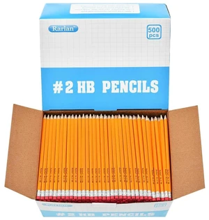Wood-Cased #2 HB Pencils, Pre-sharpened, 500 Count Bulk Pack Classroom Pencils with Erasers for School and Teacher Supplies, Writing, Drawing and Sketching, Back to School Wood-Cased #2 HB Pencils, Pre-sharpened, 500 Count Bulk Pack Classroom Pencils with Erasers for School and Teacher Supplies, Writing, Drawing and Sketching, Back to School