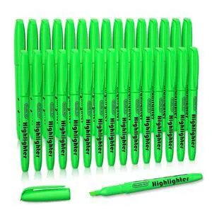 Highlighters, 30 Pack Green Highlighter Pens Bright Colors, Chisel Tip Dry-Quickly Non-Toxic Highlighter Markers for Adults Teachers Students Highlighting in Home School Office Highlighters, 30 Pack Green Highlighter Pens Bright Colors, Chisel Tip Dry-Quickly Non-Toxic Highlighter Markers for Adults Teachers Students Highlighting in Home School Office