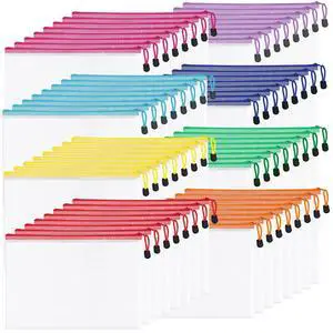 64 Pack A4 Letter Size Mesh Zipper Pouch Bags, 8 Colors Waterproof, Document Zipper Pouches for Storage, Teacher School, Office, Toys, Puzzle, Home, Travel 64 Pack A4 Letter Size Mesh Zipper Pouch Bags, 8 Colors Waterproof, Document Zipper Pouches for Storage, Teacher School, Office, Toys, Puzzle, Home, Travel