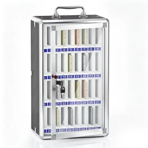 Aluminum Alloy Cell Phone Lock Box Holder for Classroom, 36 Slots Black Cell Phone Locker, Wall-Mounted Phone Storage Cabinet, Phone Holder with Lock for Classroom, Office, Can be Carried by Hand Aluminum Alloy Cell Phone Lock Box Holder for Classroom, 36 Slots Black Cell Phone Locker, Wall-Mounted Phone Storage Cabinet, Phone Holder with Lock for Classroom, Office, Can be Carried by Hand