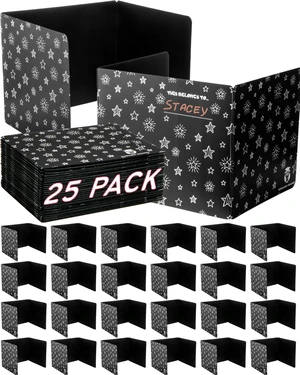 Privacy Folders for Students, Desk Dividers, Testing Shields 25 Pack Corrugated plastic, erasable surface, reusable, independent work, study carrels, homeschool, focus barriers Privacy Folders for Students, Desk Dividers, Testing Shields 25 Pack Corrugated plastic, erasable surface, reusable, independent work, study carrels, homeschool, focus barriers