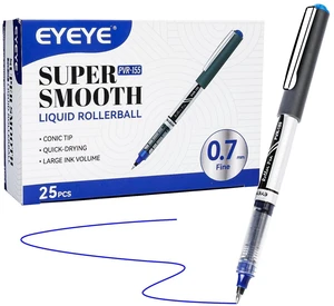 Blue Rollerball Pens 0.7mm, 25 Pack Liquid Ink Roller Ball Pen Medium Point Quick Dry, Blue Ink Pens Fine Point Smooth Writing Pen for Journaling, Note Taking, Office, School Supplies Blue Rollerball Pens 0.7mm, 25 Pack Liquid Ink Roller Ball Pen Medium Point Quick Dry, Blue Ink Pens Fine Point Smooth Writing Pen for Journaling, Note Taking, Office, School Supplies