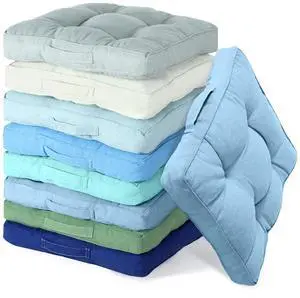 8 Pcs Floor Cushions for Classroom, Blue and Green Series, Square 15x15x2.4 Inch, Cotton Linen, Flexible Seating Pillows Bulk, Multiple Colors, for Kids Home School Kindergarten Nursery 8 Pcs Floor Cushions for Classroom, Blue and Green Series, Square 15x15x2.4 Inch, Cotton Linen, Flexible Seating Pillows Bulk, Multiple Colors, for Kids Home School Kindergarten Nursery