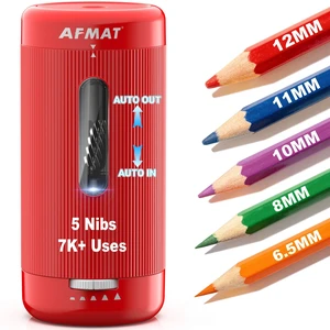 Electric Pencil Sharpener, Auto in & Out, 5 Nibs, 7K+ Uses, Fully Automatic Pencil Sharpener for Classroom, Rechargeable Hands-Free Sharpeners for Jumbo/Colored Pencils (6.5-12mm) PSC3(Red) Electric Pencil Sharpener, Auto in & Out, 5 Nibs, 7K+ Uses, Fully Automatic Pencil Sharpener for Classroom, Rechargeable Hands-Free Sharpeners for Jumbo/Colored Pencils (6.5-12mm) PSC3(Red)