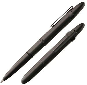 Space Pen Matte Black Pressurized Ballpoint Bullet Pen Compact Size, Writes Upside Down and in Extreme Temperatures, Black Ink, Medium Point, Pocket Clip, Made in the USA Space Pen Matte Black Pressurized Ballpoint Bullet Pen Compact Size, Writes Upside Down and in Extreme Temperatures, Black Ink, Medium Point, Pocket Clip, Made in the USA