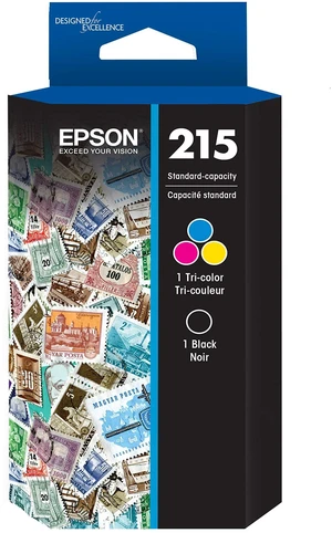 215 Genuine Ink Cartridge Black and Color Combo Pack T215120-BCS Works With WorkForce WF-100 WF-110 EC-C110 215 Genuine Ink Cartridge Black and Color Combo Pack T215120-BCS Works With WorkForce WF-100 WF-110 EC-C110