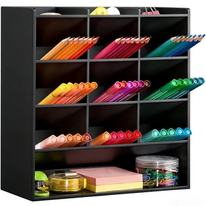 Acrylic Vertical Marker Organizer for 150 Markers, Desk Orgaizer 13 Compartments Clear Angled Pen & Pencil Holder, Large Stationery & Art Supply Storage for School (10.2 x 9.8 x 4 Inch) Acrylic Vertical Marker Organizer for 150 Markers, Desk Orgaizer 13 Compartments Clear Angled Pen & Pencil Holder, Large Stationery & Art Supply Storage for School (10.2 x 9.8 x 4 Inch)
