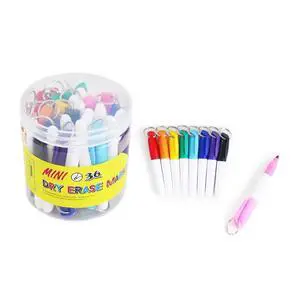 36-Pcs Mini Dry Erase Markers with Key Ring Whiteboard Markers, Marker Pens 3.5'' 36-Pcs Mini Dry Erase Markers with Key Ring Whiteboard Markers, Marker Pens 3.5''