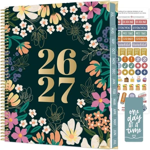 HARDCOVER Planner 2026-2027 (8.5" x 11") Academic Year (July 2026 - July 2027) - 13 Months Task Goal Planner for Women - Monthly & Weekly Agenda Book - Blooming Wildly HARDCOVER Planner 2026-2027 (8.5" x 11") Academic Year (July 2026 - July 2027) - 13 Months Task Goal Planner for Women - Monthly & Weekly Agenda Book - Blooming Wildly