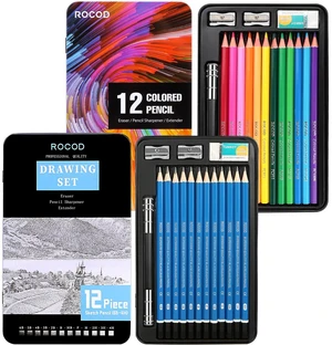 Profession Sketch Pencils & Colored Pencils for Adults Drawing Pencils Set Profession Sketch Pencils & Colored Pencils for Adults Drawing Pencils Set