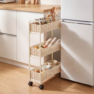 Utility Slim Storage Cart,3-Tier Rolling Kitchen Office Laundry Room Cart with Wheels,Mobile Shelving Unit Organizer for Living Room,Bathroom, Baby Diaper,Art,Dining Room Narrow Places Utility Slim Storage Cart,3-Tier Rolling Kitchen Office Laundry Room Cart with Wheels,Mobile Shelving Unit Organizer for Living Room,Bathroom, Baby Diaper,Art,Dining Room Narrow Places