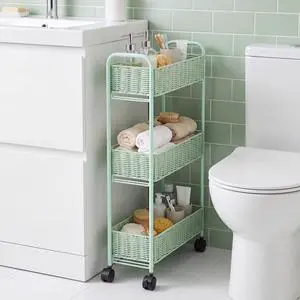 Utility Slim Storage Cart,3-Tier Rolling Kitchen Office Laundry Room Cart with Wheels,Mobile Shelving Unit Organizer for Living Room,Bathroom, Baby Diaper,Art,Dining Room Narrow Places Utility Slim Storage Cart,3-Tier Rolling Kitchen Office Laundry Room Cart with Wheels,Mobile Shelving Unit Organizer for Living Room,Bathroom, Baby Diaper,Art,Dining Room Narrow Places