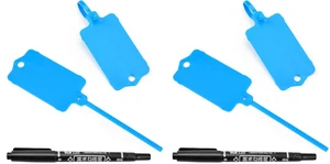100pcs Blank Plastic Tags for Labeling Reusable Hanging Tags Ties Key Tag Storage Labels Waterproof Plastic Mark Label Writable Hang Sign with One Marker Pen (Blue) (Pack of 2) 100pcs Blank Plastic Tags for Labeling Reusable Hanging Tags Ties Key Tag Storage Labels Waterproof Plastic Mark Label Writable Hang Sign with One Marker Pen (Blue) (Pack of 2)