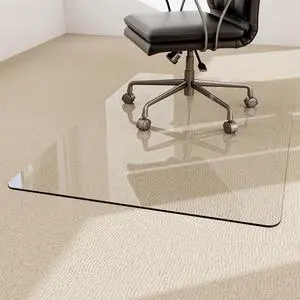 36"X46" Chair Mat for Carpet-Office Chair Mat Tempered Glass for Home Tempered Glass Floor Mat for Home/Office/Carpet Clear Computer Floor Mat - with 4 Anti-Slip Pads 36"X46" Chair Mat for Carpet-Office Chair Mat Tempered Glass for Home Tempered Glass Floor Mat for Home/Office/Carpet Clear Computer Floor Mat - with 4 Anti-Slip Pads