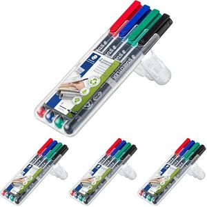 318-WP4 Lumocolor Permanent Universal Pens, Fine Point, 0.6mm, Assorted, 4 per Set (Pack of 4) 318-WP4 Lumocolor Permanent Universal Pens, Fine Point, 0.6mm, Assorted, 4 per Set (Pack of 4)