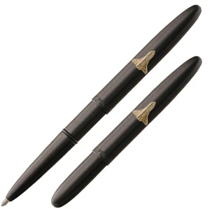 Space Pen Matte Black Shuttle Emblem Pressurized Ballpoint Bullet Compact Size, Writes Upside Down and in Extreme Temperatures, Smooth Black Ink, Medium Point, Made in the USA Space Pen Matte Black Shuttle Emblem Pressurized Ballpoint Bullet Compact Size, Writes Upside Down and in Extreme Temperatures, Smooth Black Ink, Medium Point, Made in the USA
