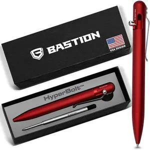 Bolt Action Pen, Aluminum Red, Premium Metal Writing Pen, EDC Executive Gift for Professionals, Durable Pocket Pen, Aircraft-grade anodized finish, 2 free ink refills, smooth ink flow Bolt Action Pen, Aluminum Red, Premium Metal Writing Pen, EDC Executive Gift for Professionals, Durable Pocket Pen, Aircraft-grade anodized finish, 2 free ink refills, smooth ink flow