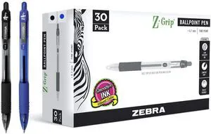 Z-Grip Ballpoint Pen, Black/Blue Ink, 0.7mm, 30 Bulk-Pack Smooth Writing, Fine Point Tip, Ideal for Planners, Note-Taking, School and Office Supplies, and Everyday Writing (25330) Z-Grip Ballpoint Pen, Black/Blue Ink, 0.7mm, 30 Bulk-Pack Smooth Writing, Fine Point Tip, Ideal for Planners, Note-Taking, School and Office Supplies, and Everyday Writing (25330)