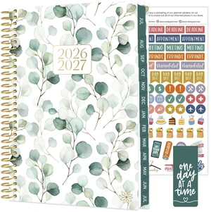 2026-2027 Planner - Academic Year (July 2026 - July 2027) Monthly & Weekly Soft Cover Planner for Women - 13 Month Inspirational Agenda Book with Stickers - 5.5" x 8.25" - Boho Greenery 2026-2027 Planner - Academic Year (July 2026 - July 2027) Monthly & Weekly Soft Cover Planner for Women - 13 Month Inspirational Agenda Book with Stickers - 5.5" x 8.25" - Boho Greenery