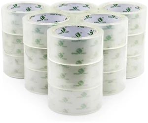 Clear Silent Packing Tape 18 Rolls, NO Noise Quiet Tape Refill Rolls for Shipping, Moving and Packaging, 2.4Mil 1.88Inch 55Yards Clear Silent Packing Tape 18 Rolls, NO Noise Quiet Tape Refill Rolls for Shipping, Moving and Packaging, 2.4Mil 1.88Inch 55Yards