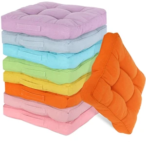 8 Pcs Floor Cushions for Classroom, Bright Color, Square 15x15x2.4 Inch, Cotton Linen, Flexible Seating Pillows Bulk, Multiple Colors, for Kids Home School Kindergarten Nursery 8 Pcs Floor Cushions for Classroom, Bright Color, Square 15x15x2.4 Inch, Cotton Linen, Flexible Seating Pillows Bulk, Multiple Colors, for Kids Home School Kindergarten Nursery
