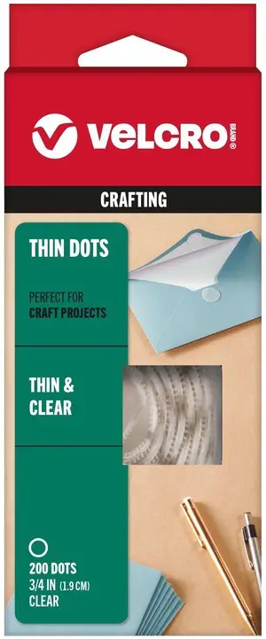 Brand Thin Clear Dots, 3/4 in Circles, 200 Pack Thin Clear Adhesive Circles, Low Profile Design, For Crafting, School Projects, Home And Office Organization Brand Thin Clear Dots, 3/4 in Circles, 200 Pack Thin Clear Adhesive Circles, Low Profile Design, For Crafting, School Projects, Home And Office Organization