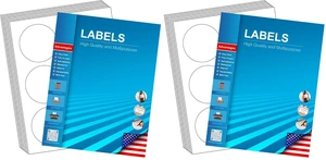 3" Circle Sticker Labels, Round Printable Sticker to Write On, Sticker Paper for Inkjet Printer, (6 Labels/Sheet), 30 Sheets, HB-C006 (Pack of 2) 3" Circle Sticker Labels, Round Printable Sticker to Write On, Sticker Paper for Inkjet Printer, (6 Labels/Sheet), 30 Sheets, HB-C006 (Pack of 2)