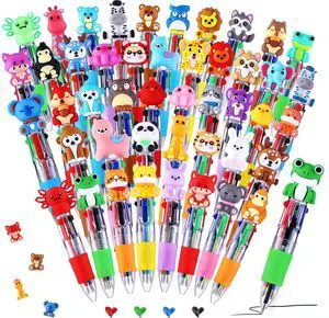 48 Packs Safari Animal Multicolor Pen in One, Fun Pens for Kids Prize Gifts for Classroom, Smooth Writing, Retractable Design for Back to School Supplies Goodie Bags Stuffers 48 Packs Safari Animal Multicolor Pen in One, Fun Pens for Kids Prize Gifts for Classroom, Smooth Writing, Retractable Design for Back to School Supplies Goodie Bags Stuffers