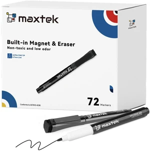 Dry Erase Markers, 72 Count, Black, Ultra Fine Tip 0.7mm Magnetic with Eraser, Extra Fine Point Thin, Low Odor Dry Erase Markers, 72 Count, Black, Ultra Fine Tip 0.7mm Magnetic with Eraser, Extra Fine Point Thin, Low Odor
