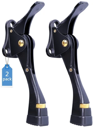 Door Stoppers, 4 Inch Kickdown Door Stop for Bottom of Door, Black, 2 Pack Adjustable Height Door Stops with Rubber, Door Holder for Heavy Duty and Usual Home Door, Kickdown Doorstopper Door Stoppers, 4 Inch Kickdown Door Stop for Bottom of Door, Black, 2 Pack Adjustable Height Door Stops with Rubber, Door Holder for Heavy Duty and Usual Home Door, Kickdown Doorstopper