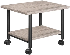 Printer Stand, 2-Tier Industrial Under Desk Printer Cart with Shelf, Mobile Heavy Duty Storage Rack on Wheels for Home, Office, Grey and Black BG02PS01G1 Printer Stand, 2-Tier Industrial Under Desk Printer Cart with Shelf, Mobile Heavy Duty Storage Rack on Wheels for Home, Office, Grey and Black BG02PS01G1