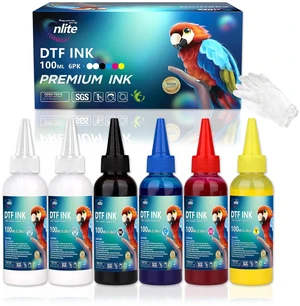 DTF Ink 100ML Combo Pack, Premium Pigment Ink for PET Film Heat Transfer Printing, Refill for DTF Printer with printhead DX5 DX7 5113 XP600 I3200 4720 TX800, 2W+1B+1C+1M+1Y DTF Ink 100ML Combo Pack, Premium Pigment Ink for PET Film Heat Transfer Printing, Refill for DTF Printer with printhead DX5 DX7 5113 XP600 I3200 4720 TX800, 2W+1B+1C+1M+1Y
