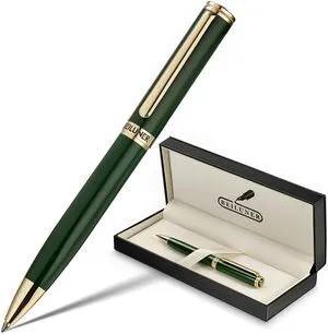 Luxury Gel Pen with 24K Gold Finish, Green Piano Lacquer, Luxury Grade Craftsmanship, Fancy Pen Gift Set for Men and Women, Graduation Gift, Executive, Office, Retractable, Nice Pen Set Luxury Gel Pen with 24K Gold Finish, Green Piano Lacquer, Luxury Grade Craftsmanship, Fancy Pen Gift Set for Men and Women, Graduation Gift, Executive, Office, Retractable, Nice Pen Set