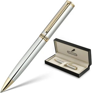 Silver Gold Gel Pen - Luxury Featuring sophisticated chrome finishes, with 24K Gold Accents, Best Pen Gift Set for Men & Women, Business Signature, Executive, Office Retractable Pens Silver Gold Gel Pen - Luxury Featuring sophisticated chrome finishes, with 24K Gold Accents, Best Pen Gift Set for Men & Women, Business Signature, Executive, Office Retractable Pens