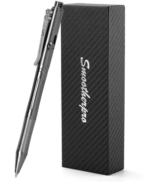 Stainless Steel Bolt Action Pen, Gray Weighted Metal Body Supports Steady Writing, with Refillable Design for Office Notes, Signatures, and Daily Carry Stainless Steel Bolt Action Pen, Gray Weighted Metal Body Supports Steady Writing, with Refillable Design for Office Notes, Signatures, and Daily Carry