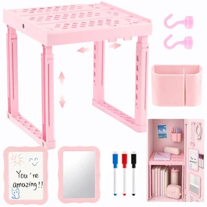 9PCS Locker Accessories for Girl, Locker Organizer, Adjustable Locker Shelf Sturdy Locker Shelf, Magnetic Whiteboard, Mirror, Pen Holder, Hooks & 3 Markers, Back to School Essentials Locker Decor 9PCS Locker Accessories for Girl, Locker Organizer, Adjustable Locker Shelf Sturdy Locker Shelf, Magnetic Whiteboard, Mirror, Pen Holder, Hooks & 3 Markers, Back to School Essentials Locker Decor