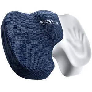 Seat Cushion, Office Chair Cushion for Tailbone Sciatica Pain Relief Memory Foam Pillow for Car | Ergonomic Design | Washable Cover | Non Slip | Blue Seat Cushion, Office Chair Cushion for Tailbone Sciatica Pain Relief Memory Foam Pillow for Car | Ergonomic Design | Washable Cover | Non Slip | Blue