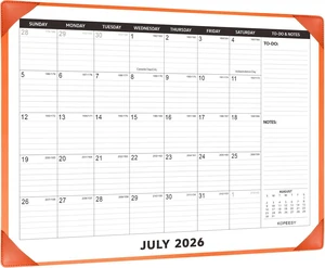 Desk Calendar 2026-2027 with Protective Mat 22" x 17" 18Month Desk Pad Calendar - Desktop Calendar from July 2026 to December 2027 - Monthly Calendar for Home, School and Office Desk Calendar 2026-2027 with Protective Mat 22" x 17" 18Month Desk Pad Calendar - Desktop Calendar from July 2026 to December 2027 - Monthly Calendar for Home, School and Office