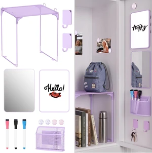 13-Piece Locker Accessories Kit, Magnetic Locker Organizer, Purple Back to School Locker Decor, Folding Locker Shelf, Magnetic Mirror, Dry Erase Whiteboard, Pen Holder, Hooks, Markers, Magnets 13-Piece Locker Accessories Kit, Magnetic Locker Organizer, Purple Back to School Locker Decor, Folding Locker Shelf, Magnetic Mirror, Dry Erase Whiteboard, Pen Holder, Hooks, Markers, Magnets