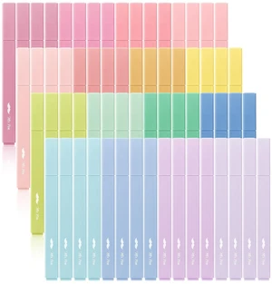 Aesthetic Highlighters No Bleed Bulk, 64 Pack, Pastel Color Chisel Tip, Cute Highlighters Assorted Colors for Journaling, Highlighting, Underlining, Fast Dry, Back to School Supplies Aesthetic Highlighters No Bleed Bulk, 64 Pack, Pastel Color Chisel Tip, Cute Highlighters Assorted Colors for Journaling, Highlighting, Underlining, Fast Dry, Back to School Supplies
