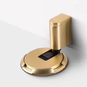2 Pack Adjustable Bottom Door Stopper Windproof Door Holder No Drilling Mechanical Floor Door Stop with Screw and Adhesive Brushed Gold BG-2 2 Pack Adjustable Bottom Door Stopper Windproof Door Holder No Drilling Mechanical Floor Door Stop with Screw and Adhesive Brushed Gold BG-2