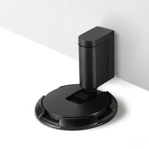 2 Pack Adjustable Bottom Door Stopper Windproof Door Holder No Drilling Mechanical Floor Door Stop with Screw and Adhesive Matte Black MB-2 2 Pack Adjustable Bottom Door Stopper Windproof Door Holder No Drilling Mechanical Floor Door Stop with Screw and Adhesive Matte Black MB-2