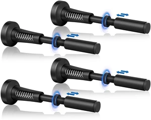 4Pcs Adjustable Spring Door Stop, 4.17-5.35in Long Door Stoppers, Black Door Stoppers with Silicone Tip, Matte Black Door Stop for Bottom of Door, Screw & Adhesive Installation 4Pcs Adjustable Spring Door Stop, 4.17-5.35in Long Door Stoppers, Black Door Stoppers with Silicone Tip, Matte Black Door Stop for Bottom of Door, Screw & Adhesive Installation