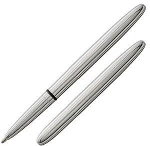 Space Pen Chrome Pressurized Ballpoint Bullet Pen, Gift Box Compact Size, Writes Upside Down and in Extreme Temperatures, Smooth Black Ink, Medium Point, Made in the USA Space Pen Chrome Pressurized Ballpoint Bullet Pen, Gift Box Compact Size, Writes Upside Down and in Extreme Temperatures, Smooth Black Ink, Medium Point, Made in the USA