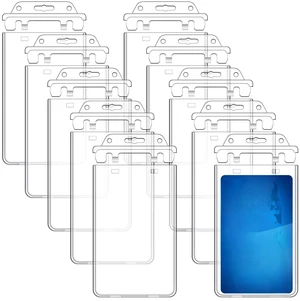 100 Pack Hard Plastic ID Badge Holder, Clear Vertical Heavy Duty Protector for Office School Travel, 2.4x4.2 Inch Fits Standard Cards, Waterproof Case with Lanyard Slot 100 Pack Hard Plastic ID Badge Holder, Clear Vertical Heavy Duty Protector for Office School Travel, 2.4x4.2 Inch Fits Standard Cards, Waterproof Case with Lanyard Slot