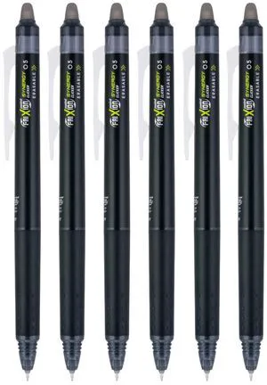 FriXion Synergy Clicker Retractable & Erasable Gel Ink Pens, 0.5mm Extra Fine Point, Black Ink, 6-pack FriXion Synergy Clicker Retractable & Erasable Gel Ink Pens, 0.5mm Extra Fine Point, Black Ink, 6-pack