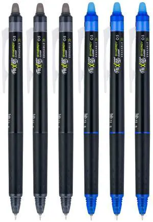 FriXion Synergy Clicker Retractable & Erasable Gel Ink Pens, 0.5mm Extra Fine Point, 6-pack (Black/Blue) FriXion Synergy Clicker Retractable & Erasable Gel Ink Pens, 0.5mm Extra Fine Point, 6-pack (Black/Blue)