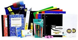 Secondary Essentials Bundle | 1 Box - 51 Pieces per Box Back to Essentials Includes Folders, Notebooks, 1" Binder, Mechanical Pencils, Index Cards, Highlighters, & Pens Secondary Essentials Bundle | 1 Box - 51 Pieces per Box Back to Essentials Includes Folders, Notebooks, 1" Binder, Mechanical Pencils, Index Cards, Highlighters, & Pens
